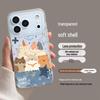 Чехол для телефона Apple 17ProMax Space Shell для iPhone Air/17/16, Дизайн с щенком и котенком, Ударопрочный мягкий чехол