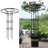 Metal Garden Trellis for Climbing Plants Umbrella Top Cage Trellis Vertical Plant Support Tower