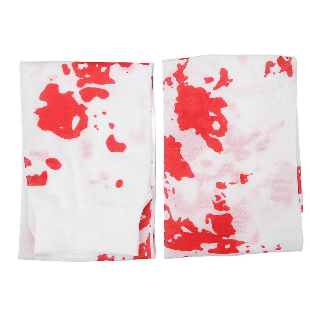 1 Pair Blood Stockings Realistic Bloody Stained High Long Over Knee Socks for Halloween Cosplay Costume