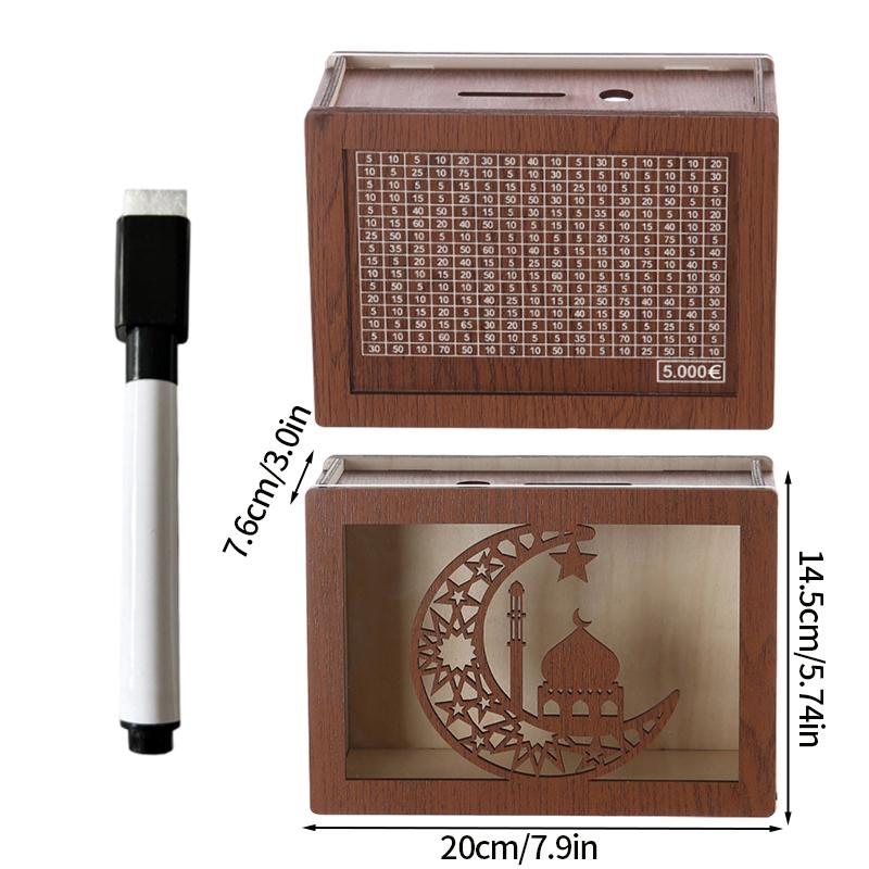 Деревянная копилка 1000/2000/3000/5000/10000 евро Копилка со счетчиком кассовые ящики сберегательные цели и коробки с числами