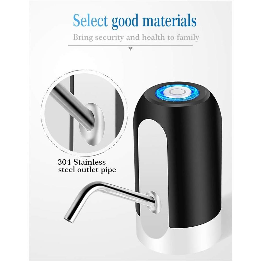 USB Rechargeable Water Dispenser for 1–5 Gallon Bottles, Portable One-Button Electric Water Pump, 1200mAh Battery, Bottle-Top Automatic Dispenser