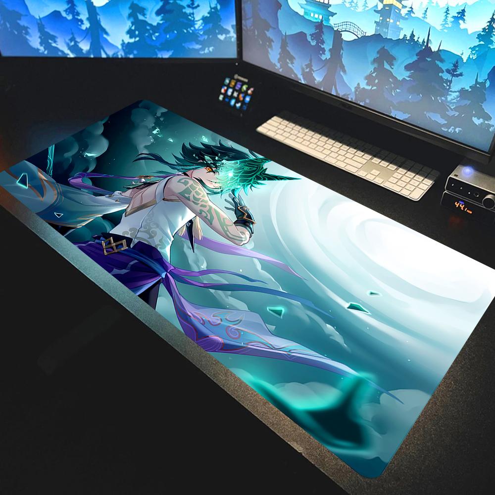 Коврик для мыши Аниме Genshin Impact Коврики для мыши Игровой коврик Xxl Компьютерные аксессуары Защита стола Коврики для клавиатуры Компьютерные столы Игровые коврики