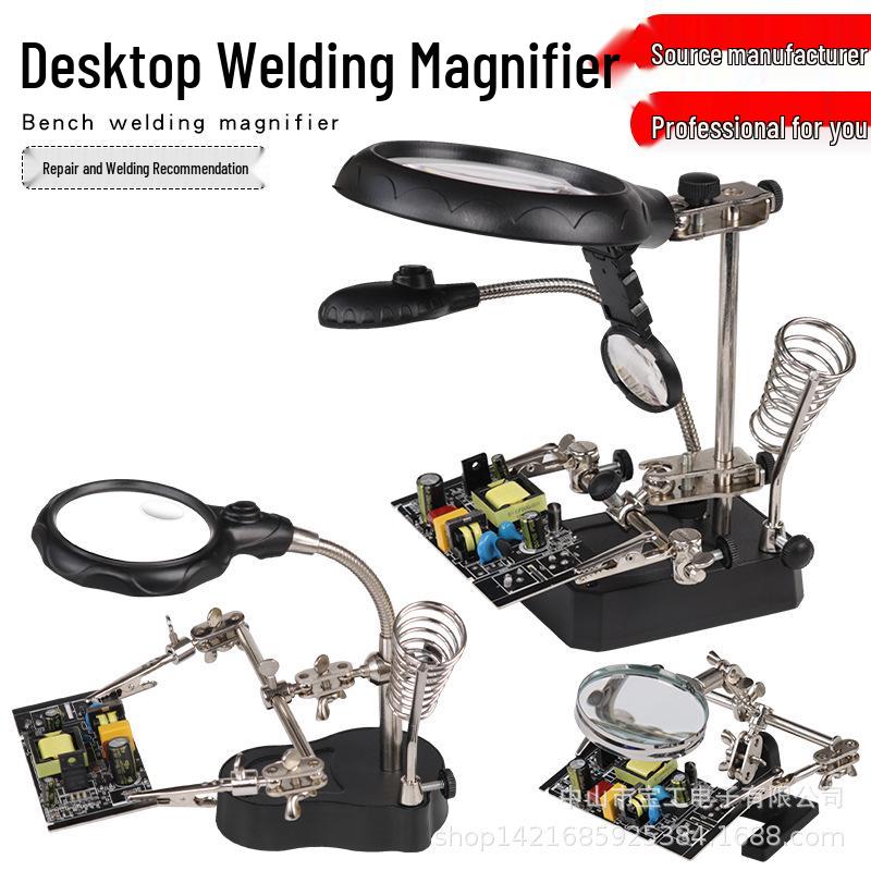 LED Desktop Magnifier with Light for Mobile Repair and Soldering