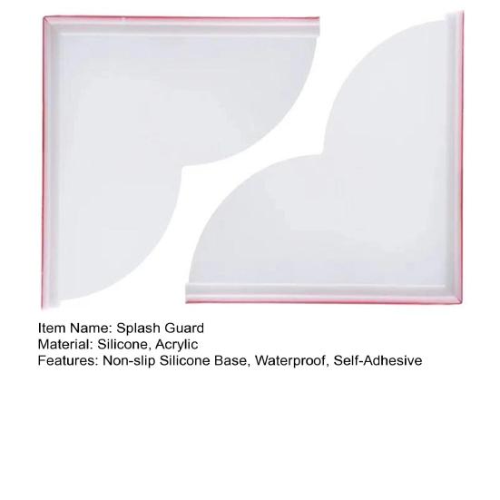1/2 шт. Защита от брызг для душа с нескользящей силиконовой основой, водонепроницаемая самоклеящаяся, для ванной комнаты, раковины, ванны, угловая акриловая защита от воды