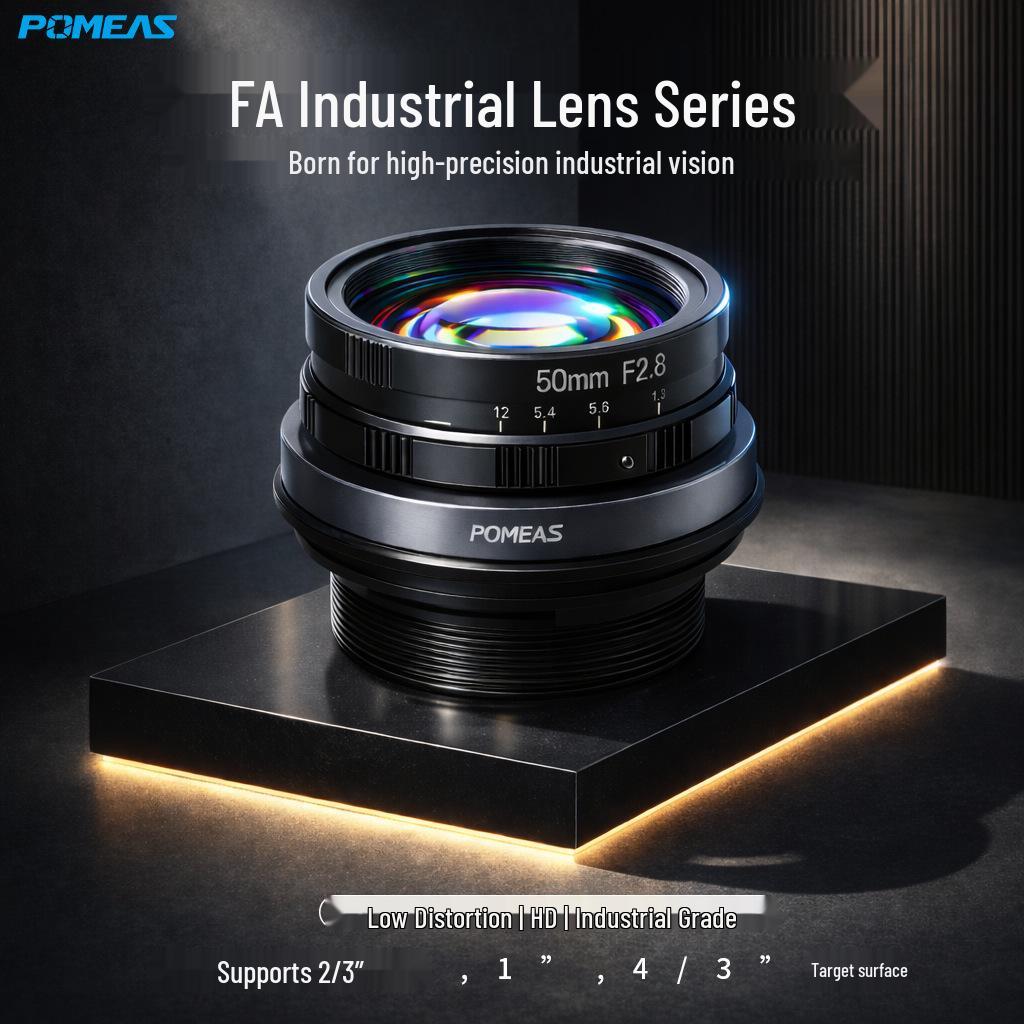 Pomeas 50 мм F-Mount M42 8K HD Низкодисторсионный Линейный Сканирующий Промышленный Объектив для Камеры