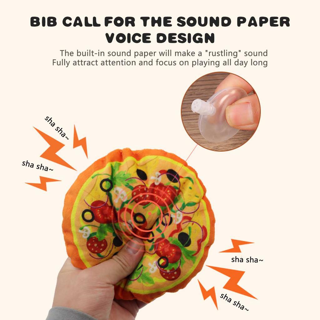 Interactive Plush Dog Chew Toys with Creative Cola/French Fries/Pizza Shape for Aggressive Chewers Large Breed