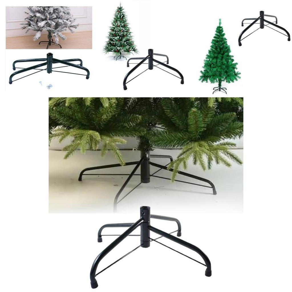 Темно-зеленая металлическая подставка для рождественской елки для праздничного декора диаметром 35 см