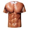 Halloween Cosplay Muscle 3D T Shirt Short Sleeve Men Tops Fake Pectorales Costume Streetwear Tee Shirts Tshirt Abdominal Male