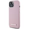 Karl Lagerfeld FW Metal Plate MagSafe Case for iPhone 15 Pink