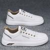Men's Shoes Spring New Breathable Niche Board Shoes Versatile Little White Shoes Leather Surface Waterproof Trend One Pedal Shoes Men's
