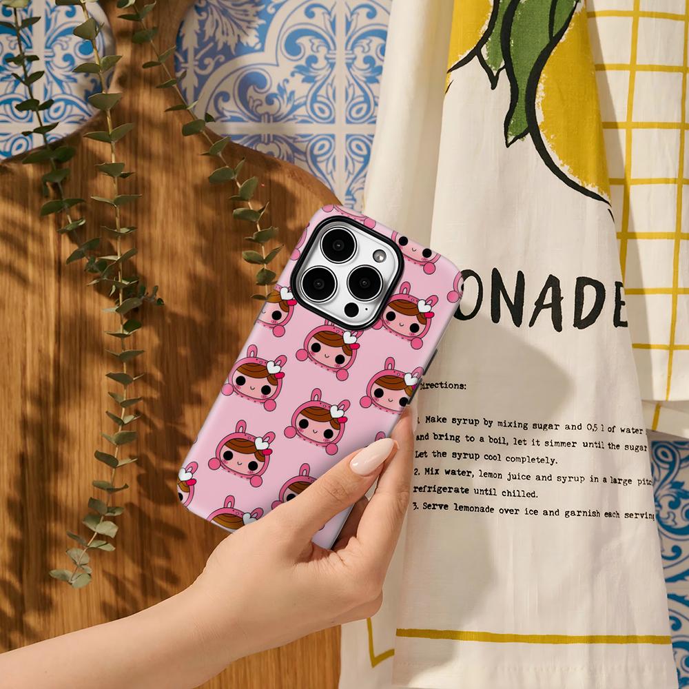 Bunny-EaredFor Magnetic Phone Case for IPhone 17 16 15 14 13 Pro Max Plus Single Double-layer Tough Case