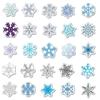 50 Christmas Snowflake Window Stickers - Waterproof, Removable Home Decor