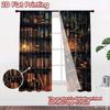 2D плочный фотофон Гобелен Уютная библиотека с 100% полиэстера Использование на годовщину Подходит для украшения мероприятий