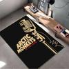 "Vintage Microphone Music Theme Rug - Non-slip Rug Suitable for Living Room and Bedroom Sofas"