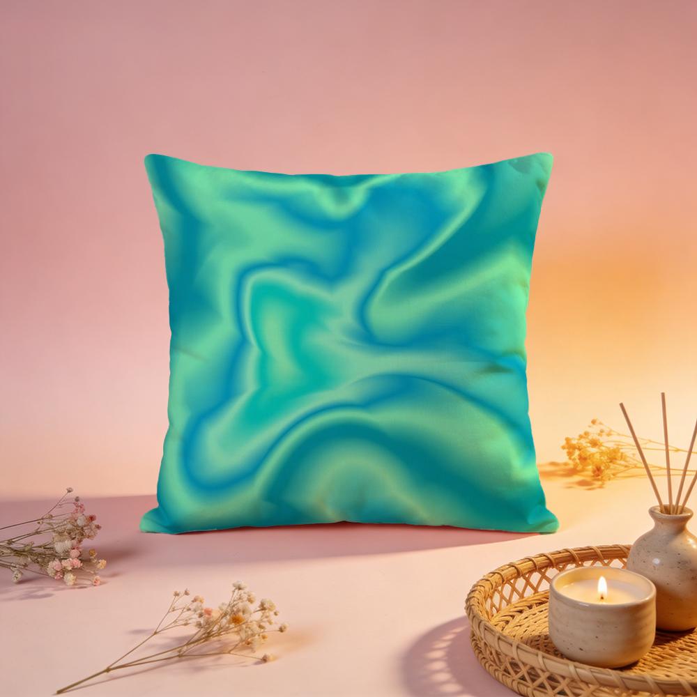 Bold Icy Blue Flame Art Cushion Cover Comfortable Durable Pillow Cover MultiScene for Home Office Car Sofa