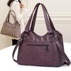 Retro Style Shoulder Bags For Women's Soft PU Leather Large Capacity Shopper Fashion Casual Totes  New Travel Crossbody Bags