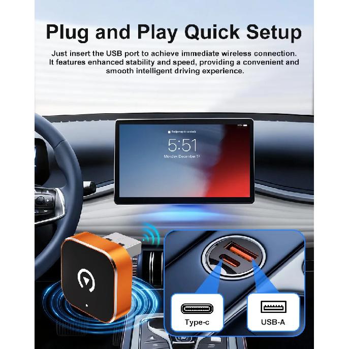 2026 Новейший адаптер FLIXIVI CarPlay и Android Auto Plug and Play для VW Toyota Nissan Ford Benz для телефонов Apple и Android