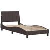 Bed Frame without Mattress  Hanko  Dark Brown 90x200 cm Fabric