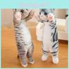 Calico Black Tabby Cat Tigertight Felis Plush Toy Stuffed Dolls Animal Gifts