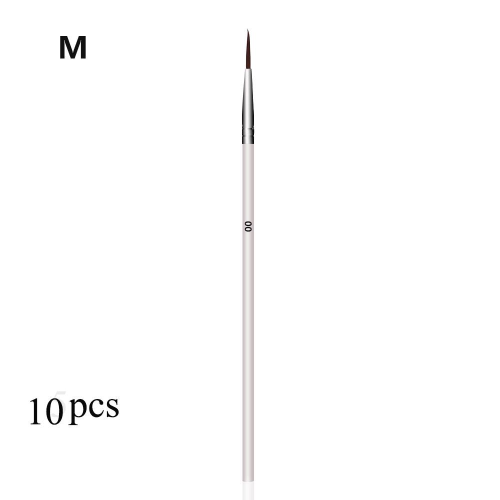 10PCS New Watercolor Art Tools Line Drawing Pen Nylon Fiber Hair Artist Paint Brush Point Tip