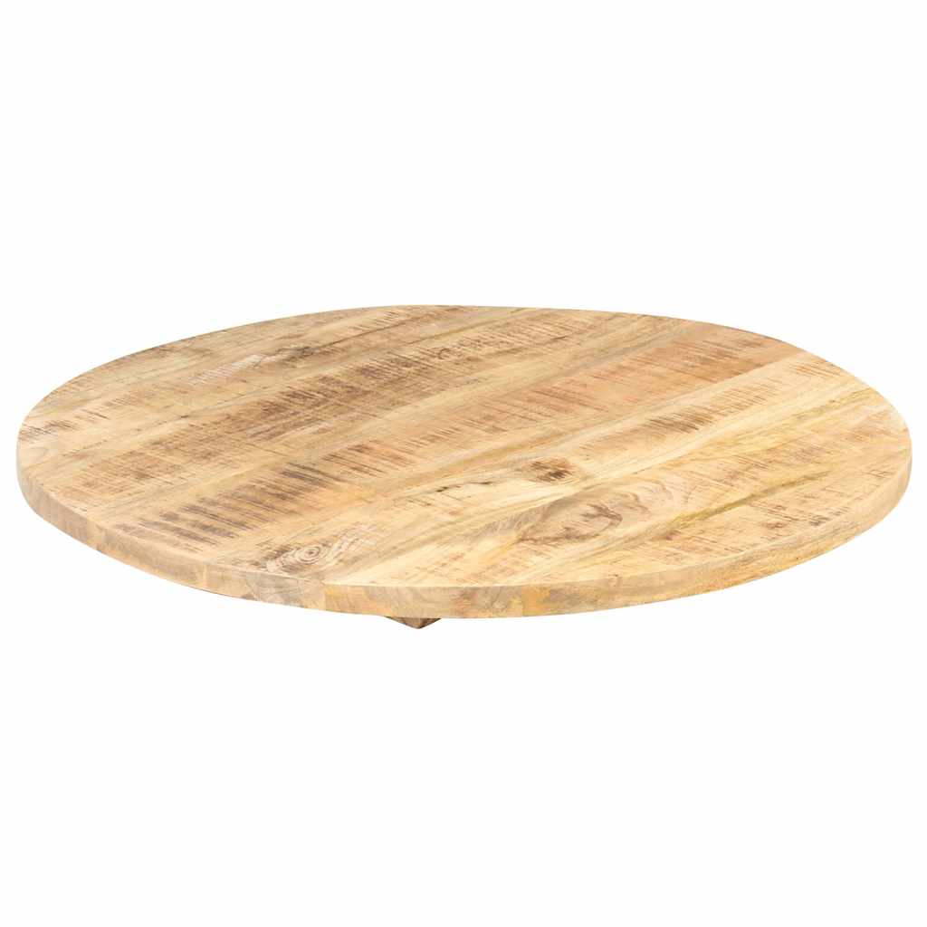 vidaXL Tischplatte Massivholz Mango Rund 25-27 mm 50 cm