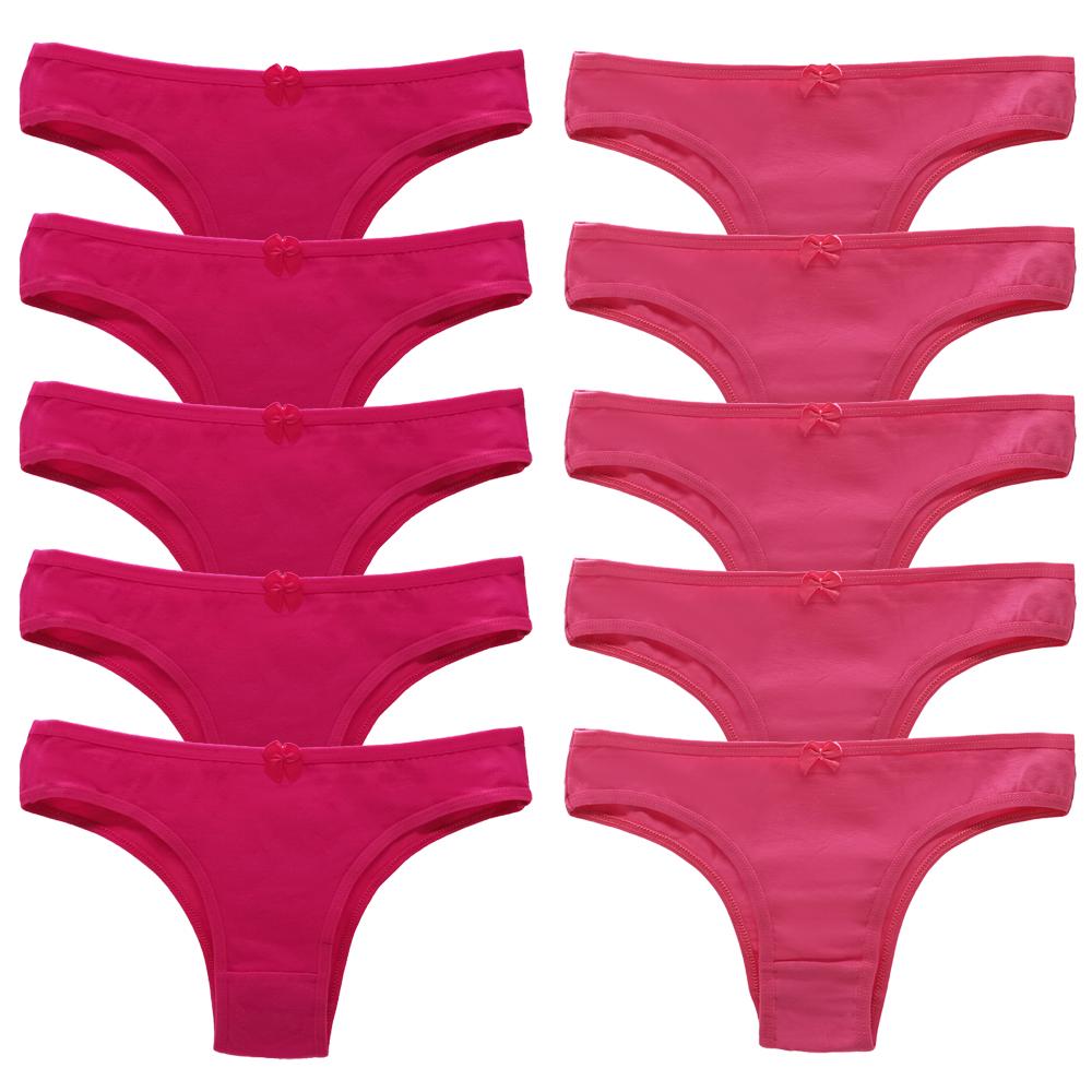 Panties for Woman Cotton Sexy Underwear Ladies Bikini Girls Briefs Soft Knickers Low Waist Intimates Lingerie 10Pcs/set