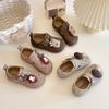 Autumn Girl Shoes New Fashion Cute Kid Sandals Cartoon Soft Anti Slip Casual Boken Shoe Lightweight Simple Retro Leather Shoes