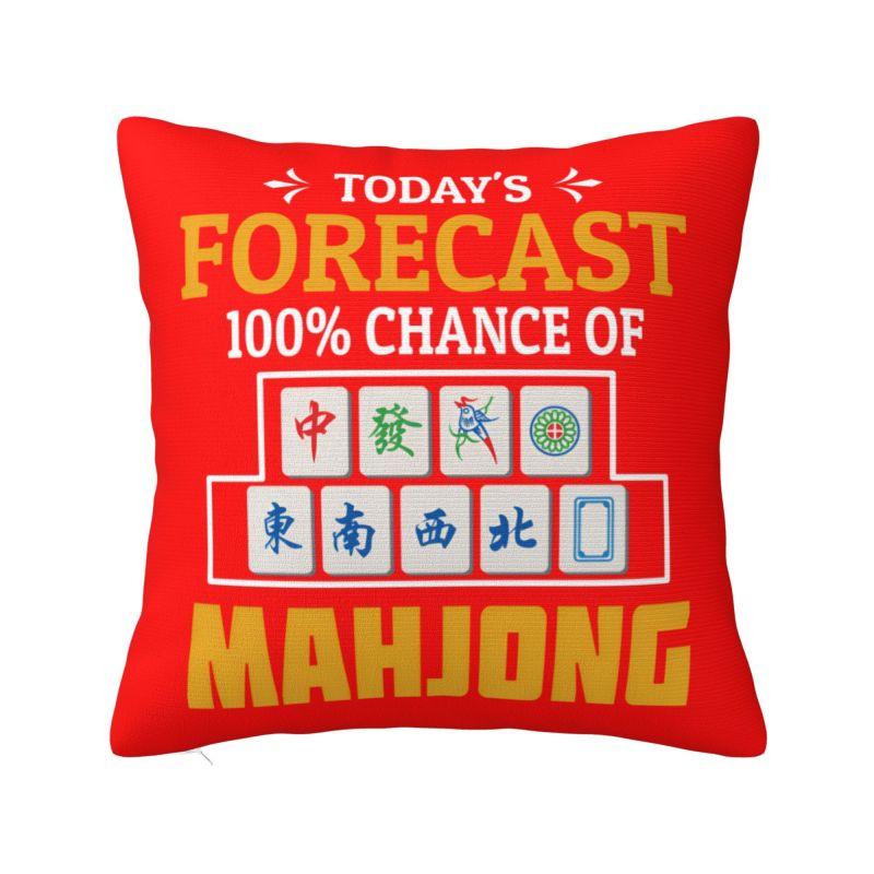 Mahjong Tile Pattern Cushion Cover x cm Polyester Velvet Throw Pillow Case For Sofa Car Seat Decoration Bedding Pillowcase