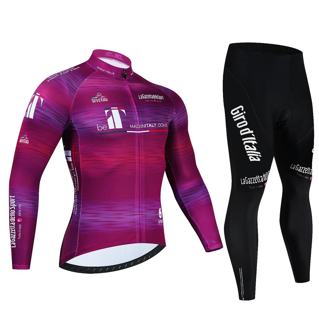 Tour De Giro D'ITALIA Зимний термобелье из флиса для велоспорта Одежда для велоспорта Одежда для горного велосипеда Maillot Ropa Ciclismo Велосипедный комплект