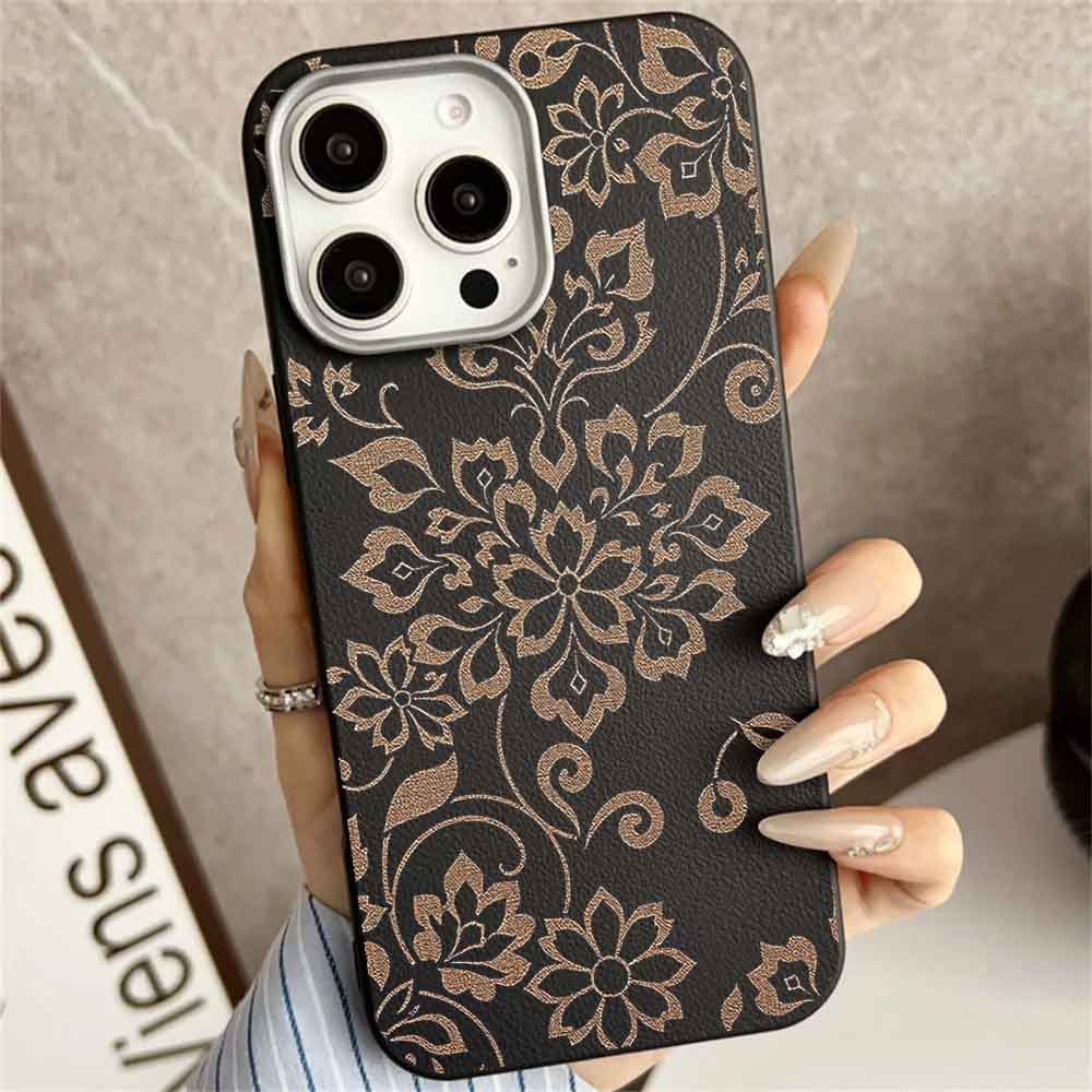 Чехлы для мобильных телефонов с цветочным принтом, кожаный силиконовый чехол для iPhone, Xiaomi, Samsung, противоударный чехол для телефона с защитой от царапин