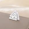 Dawapara Odin Knot Valknut Symbol Brooch Pins Nordic Scandinavian Jewelry Stainless Steel Brooch Accessories