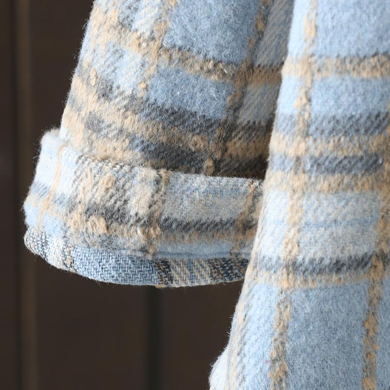 DIMANAF 2025 Новые осенне-зимние женские пальто и куртки больших размеров с капюшоном, хлопковые, теплые, с длинным рукавом, свободные, повседневные, верхняя одежда, винтажная женская клетка