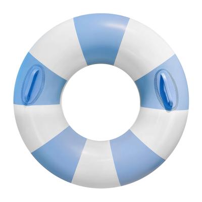 Надувной плавательный Ninonly с для воды летний плавательный круг, 120 см, бренд, ручка, O-образный, милый, игра, отпуск, (полосатый рисунок)
