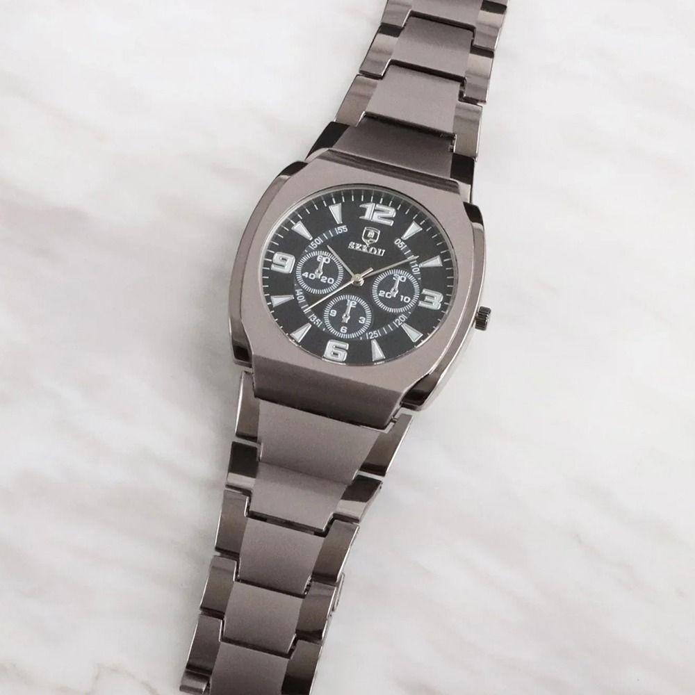 Simple Design Quartz Watch Round Shape Wristwatch Decorative Men's Watch Daily Wear