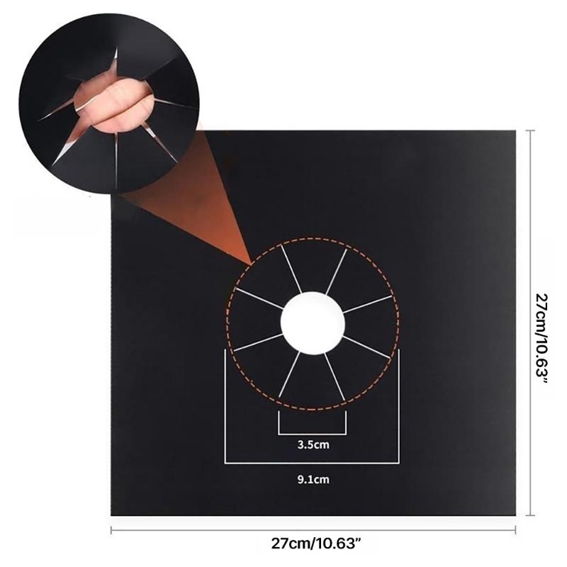 1/2/4 шт. Защитные накладки для газовой плиты, Кухонная плита, Покрытие-вкладыш, Чистящие коврики, Накладка, Варочная панель, Легко чистить, Кухонные украшения, 27x27 см