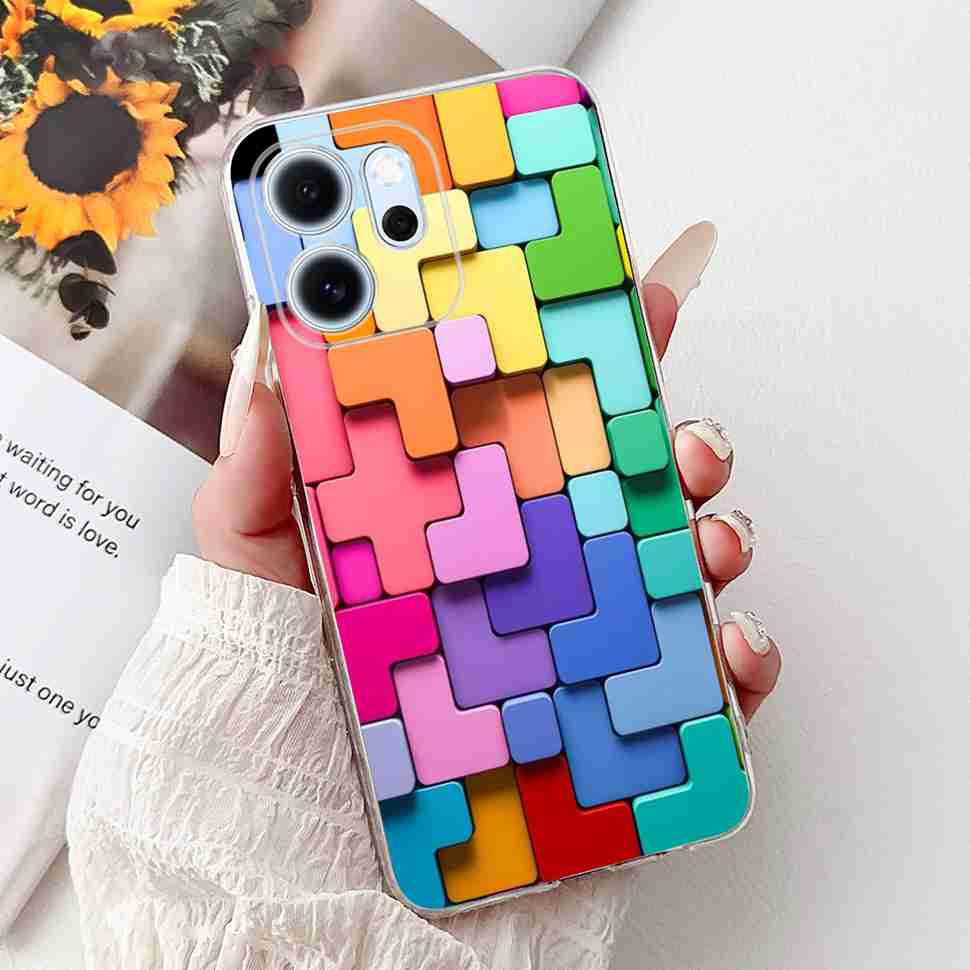 For Oppo Reno14 F 5G CPH27436.57" Case Colorful Butterfly Flowers TPU Soft Silicone Cover For Oppo Reno 14 F RENO14F Phone Cases