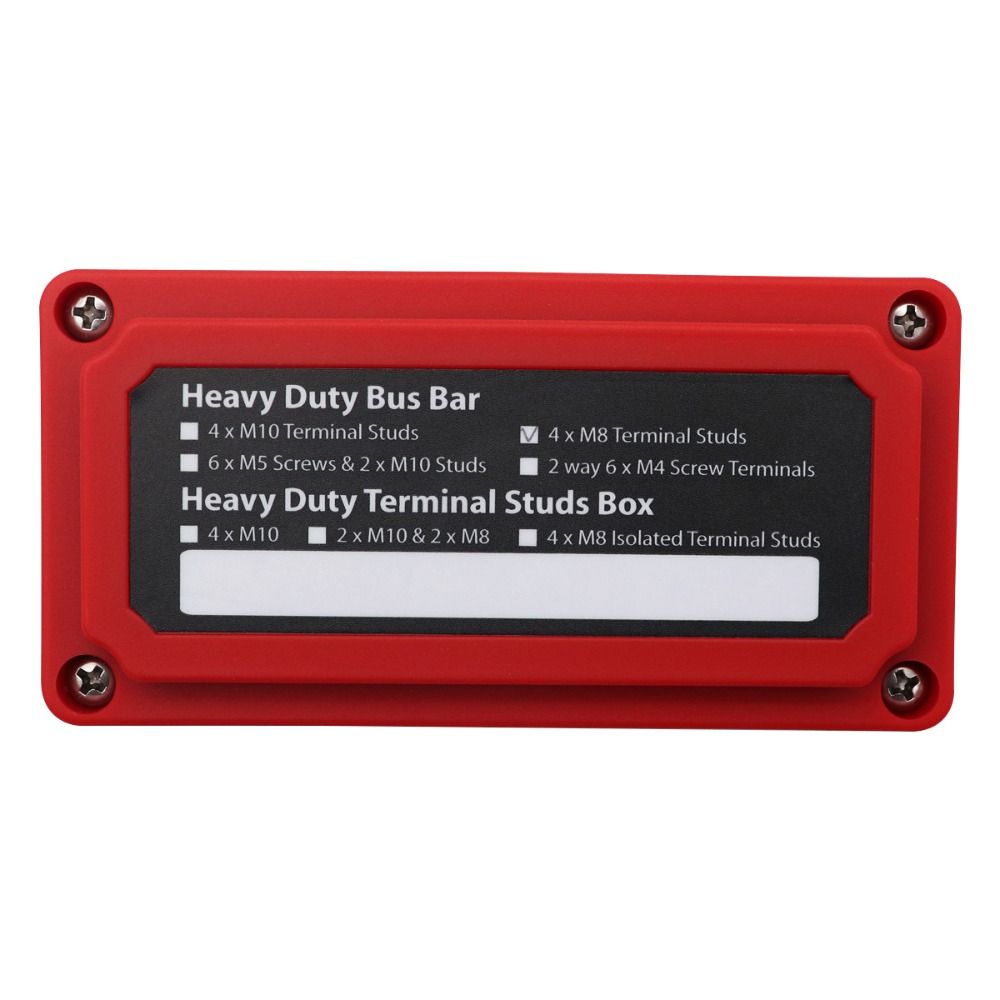 48V Busbar Box Black Red RV Busbar Box High Quality Power Distributor For Vans, RVs, Yachts, Etc.