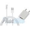USB Charger + Cable - Phonillico® - Compatible Apple iPhone SE - White - Charging and Data Transfer