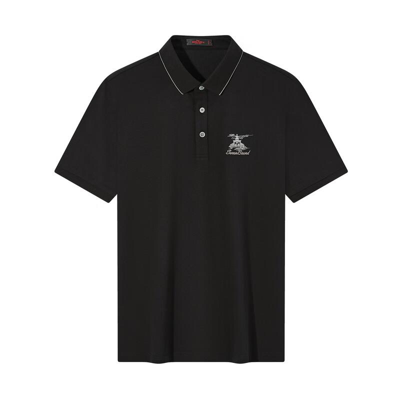 Qipai Men's Temperature Regulating Short Sleeve Polo Shirt