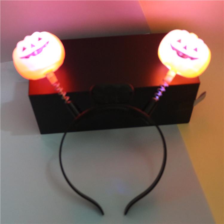 Luminous Halloween Pumpkin & Horn Headband for Kids & Adults