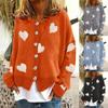 Womens Cardigan Warm Round Collar Casual Autumn Winter Knitted Sweater For Woman