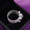 Натуральный драгоценный камень Черный Турмалин 925 стерлинговое серебро Ювелирные изделия Ручной работы Кольцо в стиле бохо RR-22-27