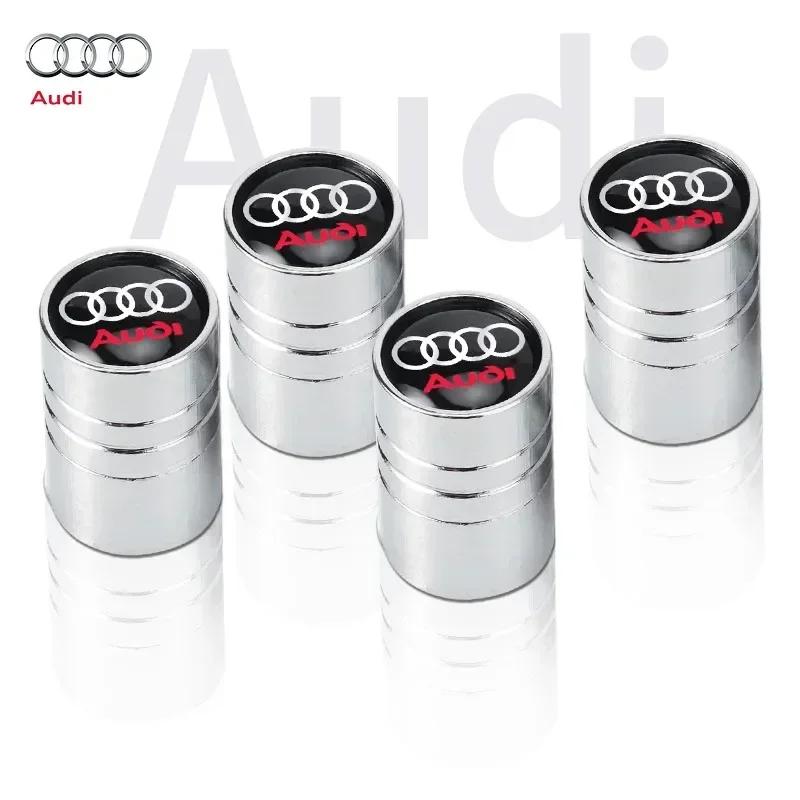 4pcs/set Car valve stem caps cover For q2 A1 A3 A4 A5 A6 A7 A8 Q2 Q3 Q5 Q7 TT S line S3 S4 S5 S6 R8 RS Car sticker accessories