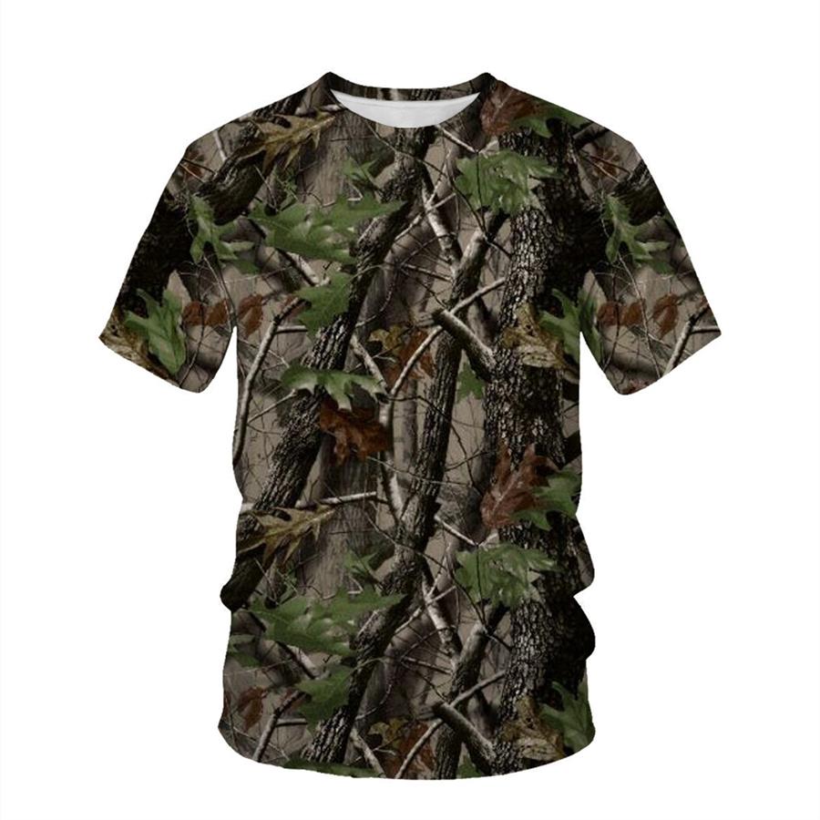 Outdoor Jungle Camouflage Summer Kids T-shirt Children 3D Print Tees Boy Girl Loose Round Neck Short Sleeve Tops