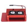 Aluminum Alloy Case Box with Dual Fan Heat Dissipation Accessory for Raspberry Pi 4 B+