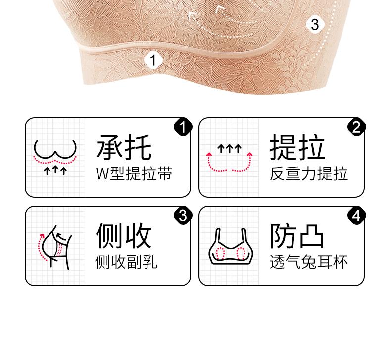 3D soft support, comfortable without steel rims, women's lightweight, breathable full cup bra