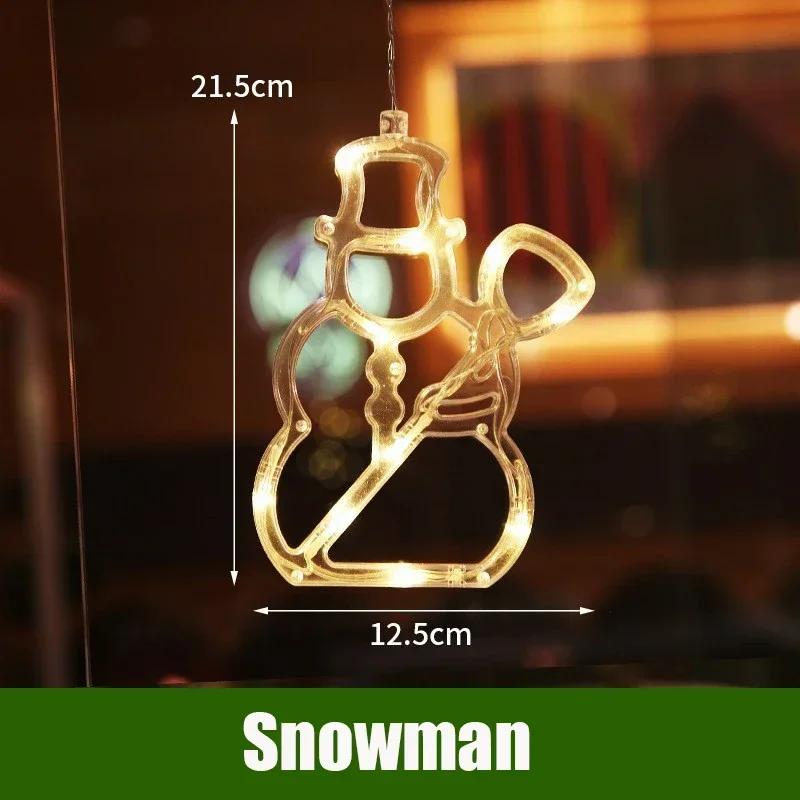 Светодиодная гирлянда Рождественские огни Декоративные огни Санта Клаус Витрина Присоски Огни Рождественская елка Цветные огни