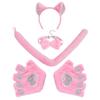 Holiday Masquerade Headband Paw Gloves Tail Bow Tie Animal Costume Props  for Adults
