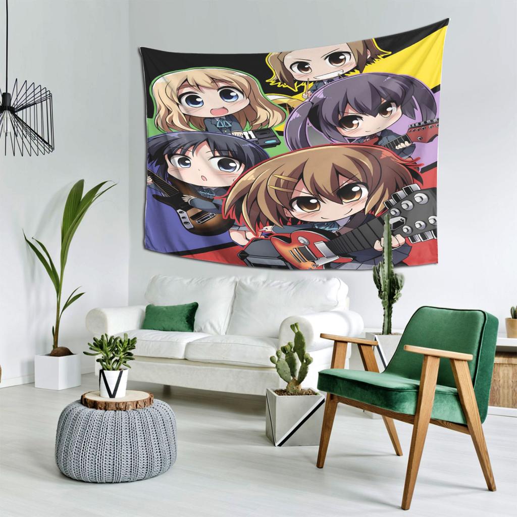 Милый оригинальный аниме-гобелен K-On Декор для девичьей комнаты Подвесная ткань Украшение для стены спальни Аксессуары Фон