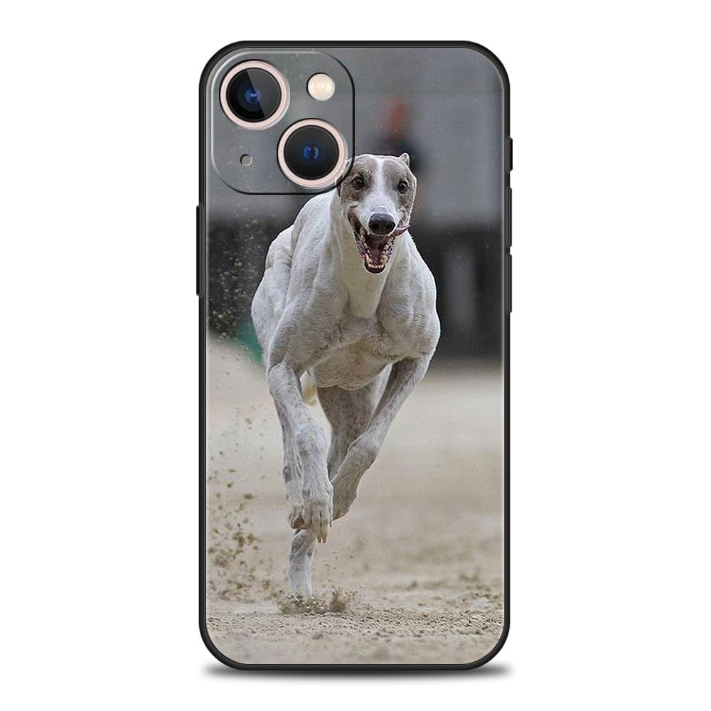 Galgo Greyhound Dog Phone Case For iPhone 17 16 15 Pro Max 11 12 13 14 7 8 Plus SE 2020 X XR XS Cover Soft Black
